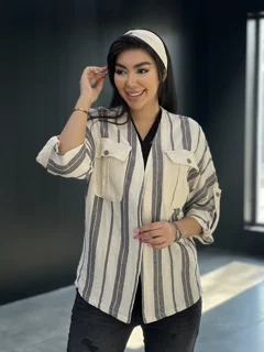 شومیز پانچ بافت درشت کنفی۴۵۱۳