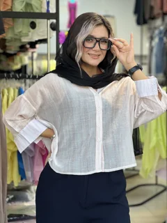 شومیز شیشه ای ابرنگی